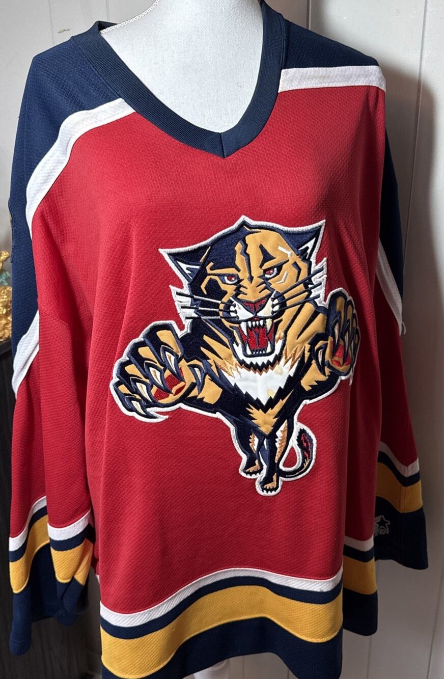 Vintage Florida Panthers Starter NHL Hockey Jersey Size 3XL Red 90s HH